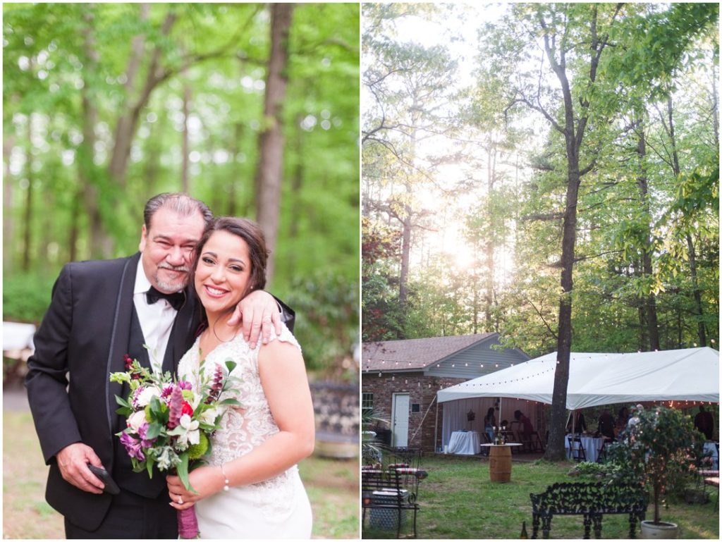 Outdoor Spring Wedding reception area