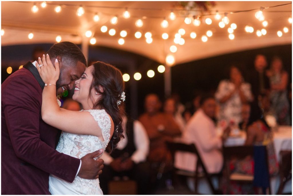 Outdoor Spring Wedding smiling dance