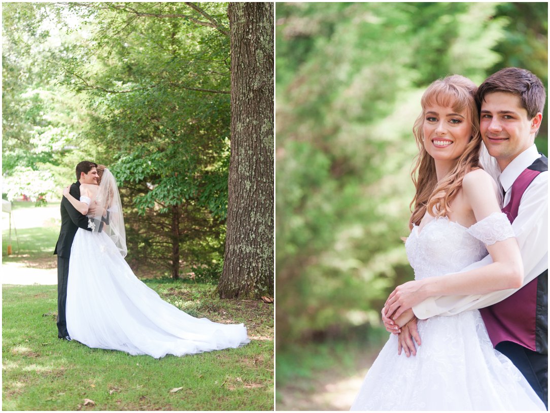 Summer lakeside Wedding first look