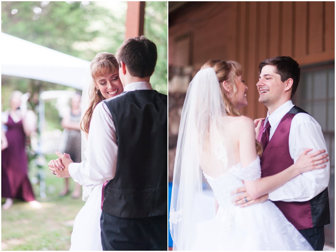 Summer lakeside Wedding first dance