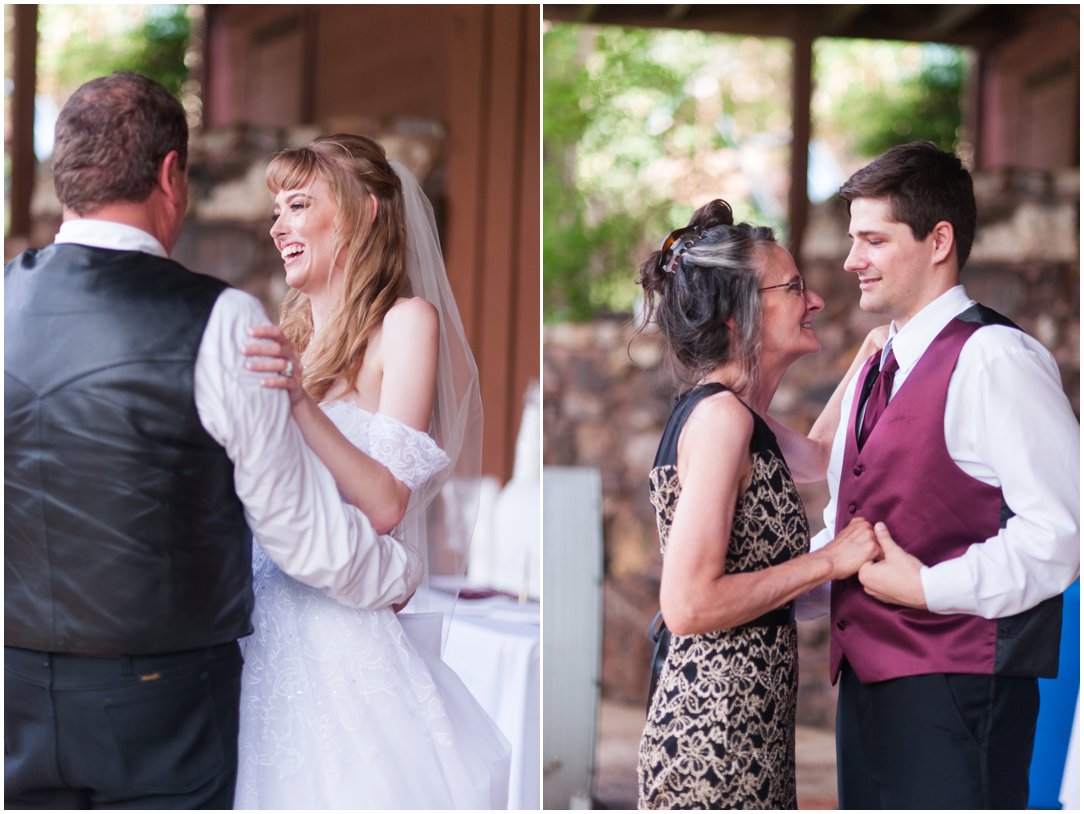 Summer lakeside Wedding parent dances