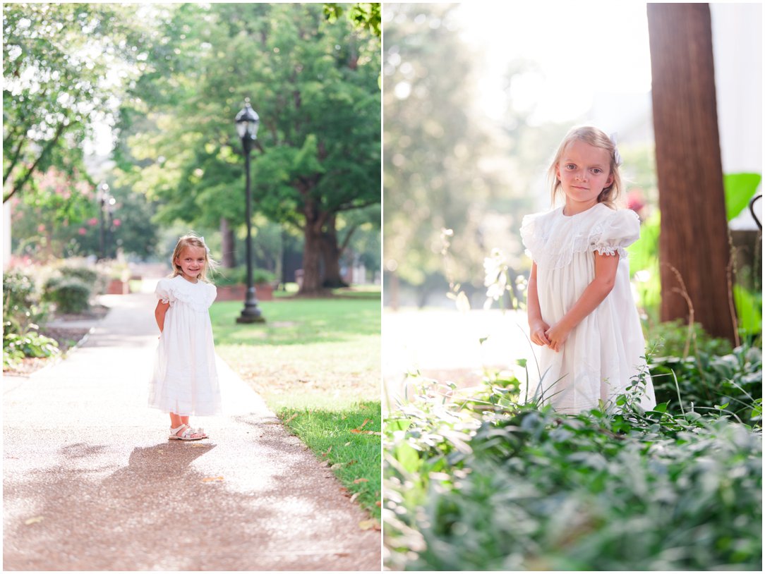 kid portrait in greenery