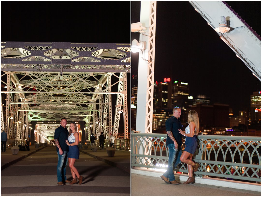 couple on Nashville Pedestrian Bridge