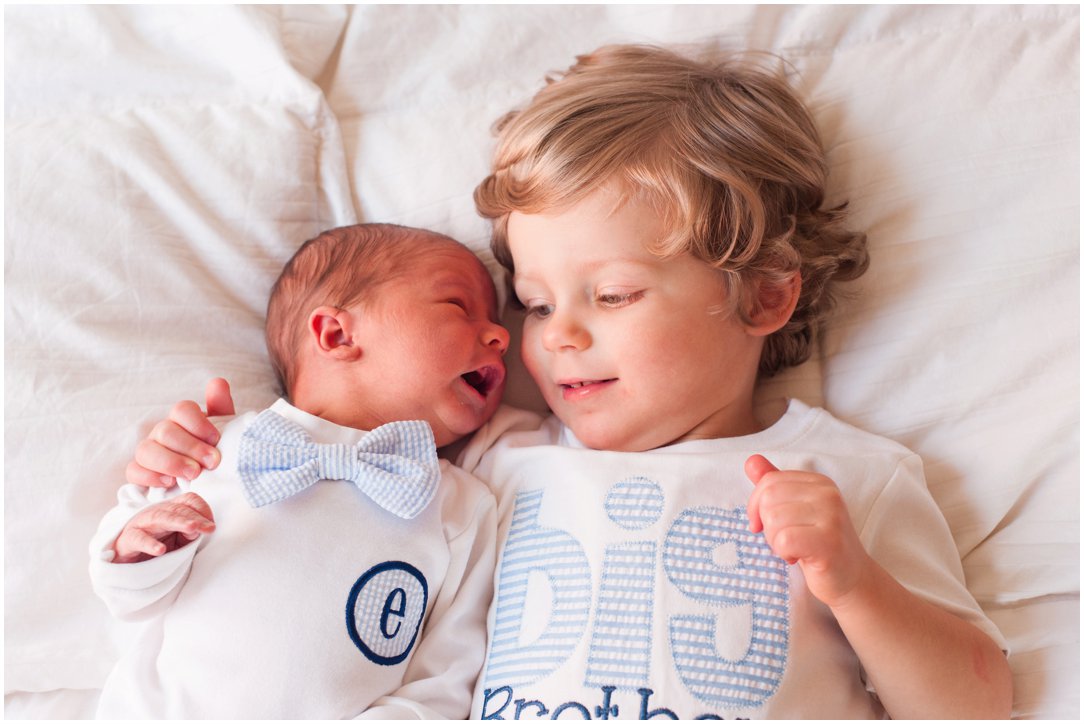 brothers at newborn session