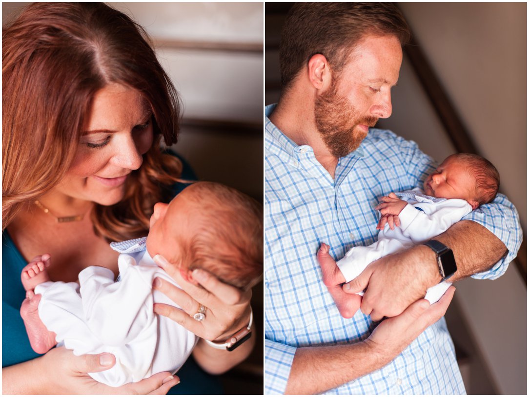 Parents with newborn son