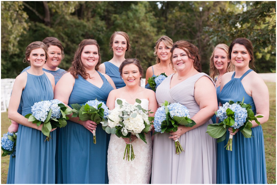 bride with bridesmaids