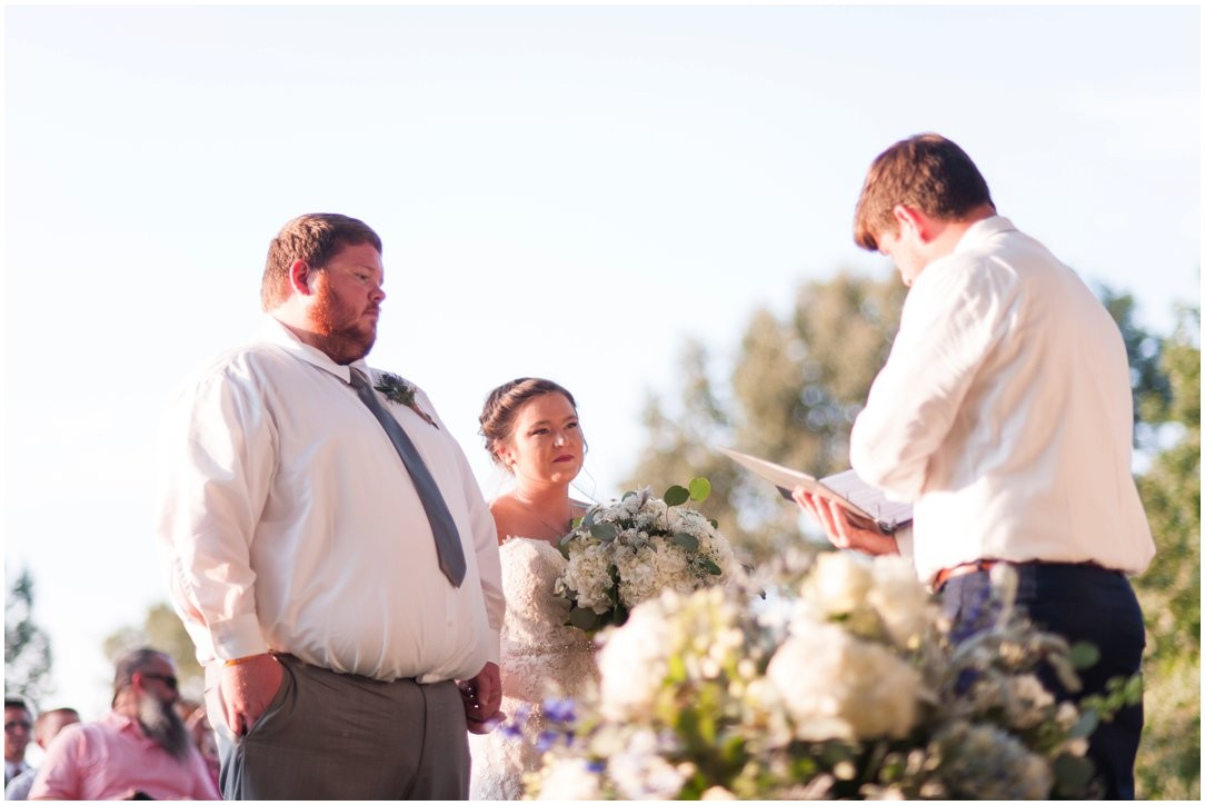 bride and groom during ceremony