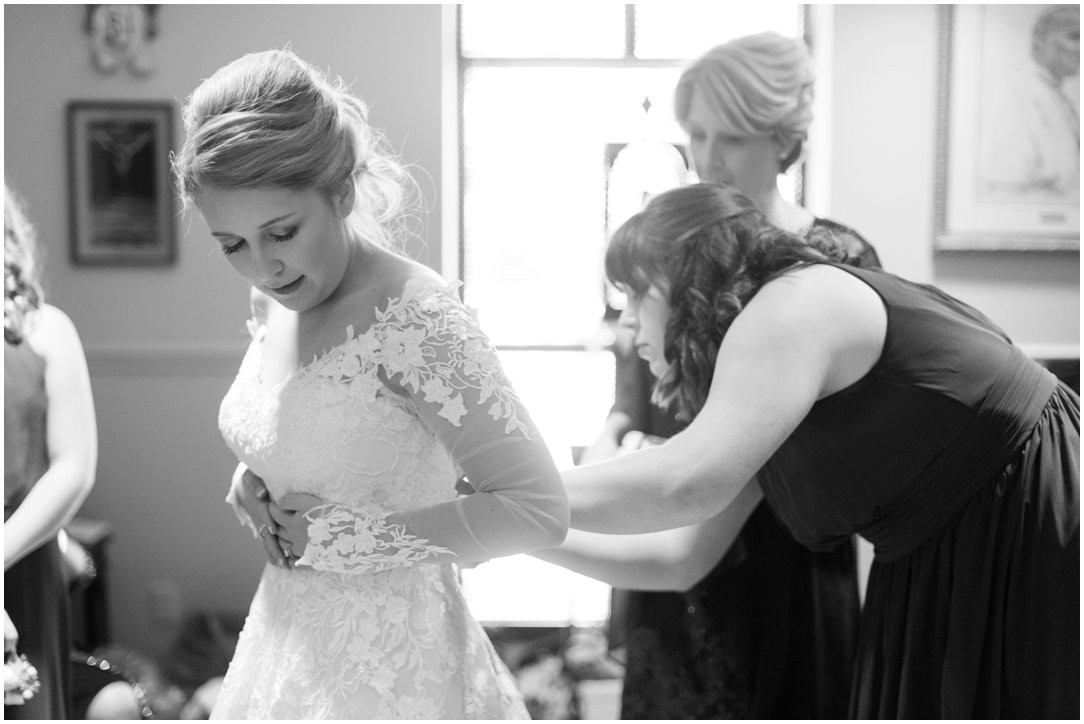 Bride getting ready