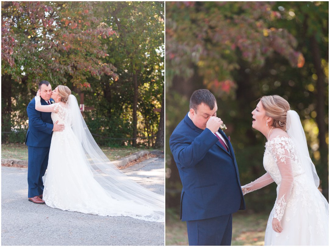 Bride and groom first look