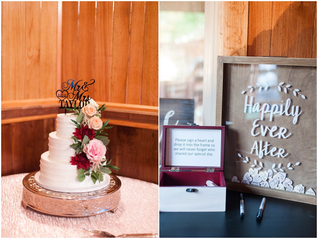wedding cake and decor