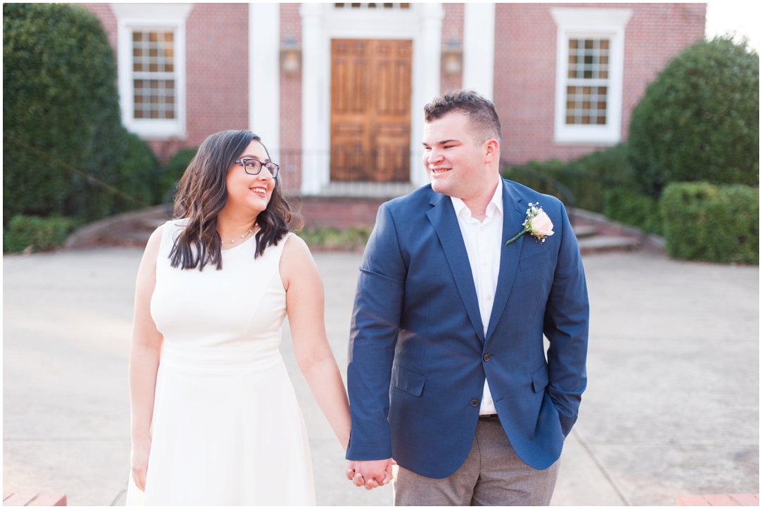 couple in front of chapel