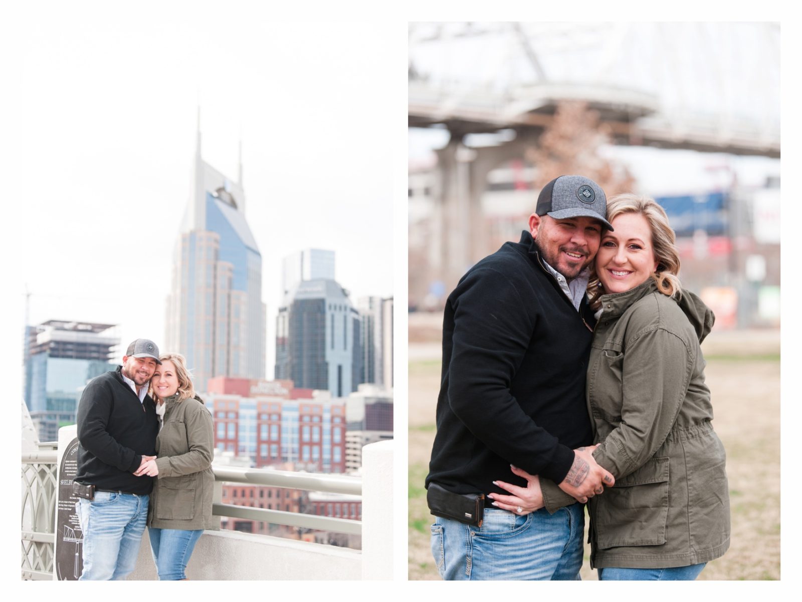 newly engaged couple in Nashville