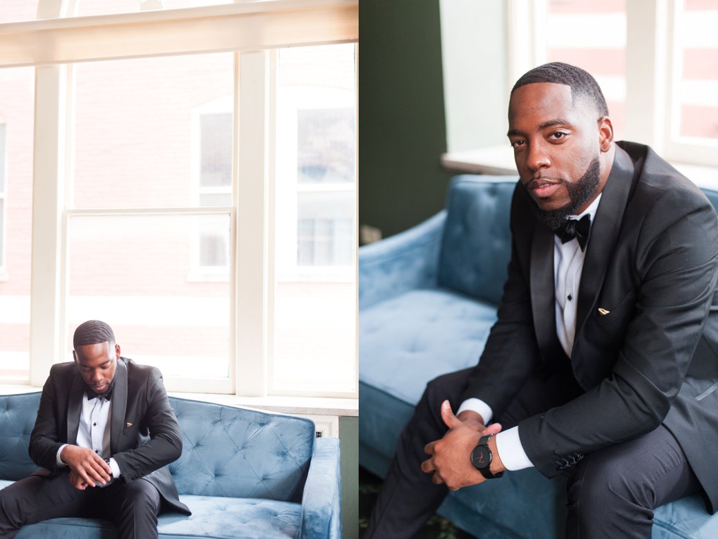 groom waiting to see bride