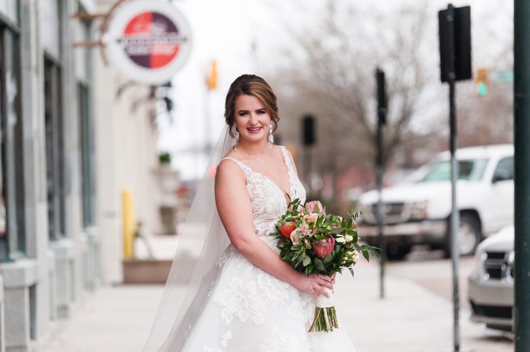 Bridal Boutique 2020 bride outside new southern hotel