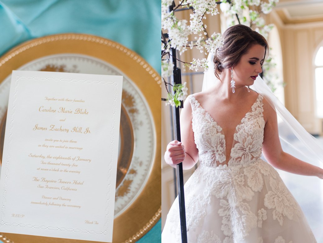 table setting and bride