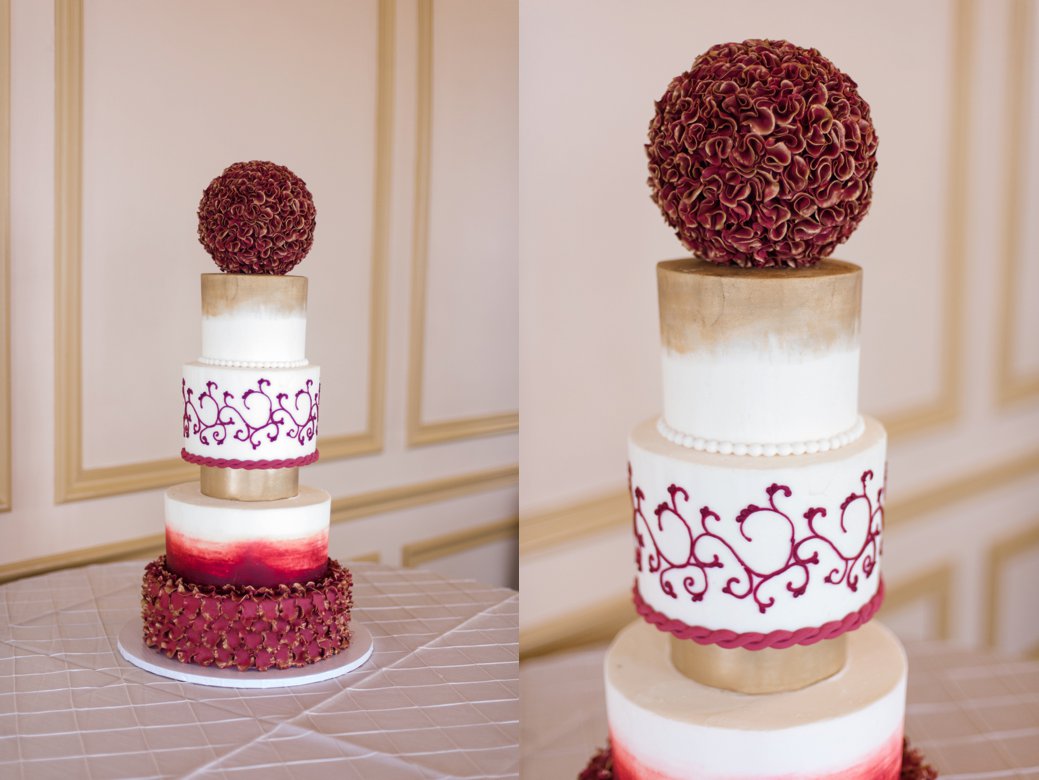 Bridal Boutique 2020 red and white cake