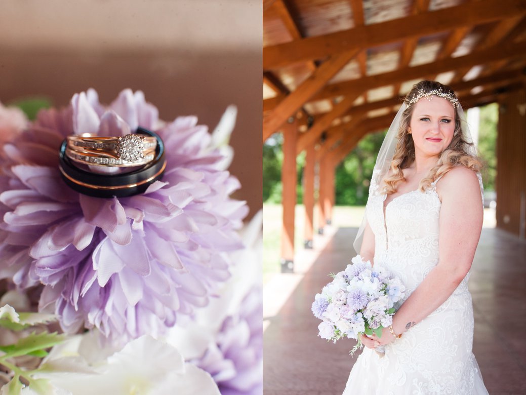 Blessings Barn ring and flowers and bride