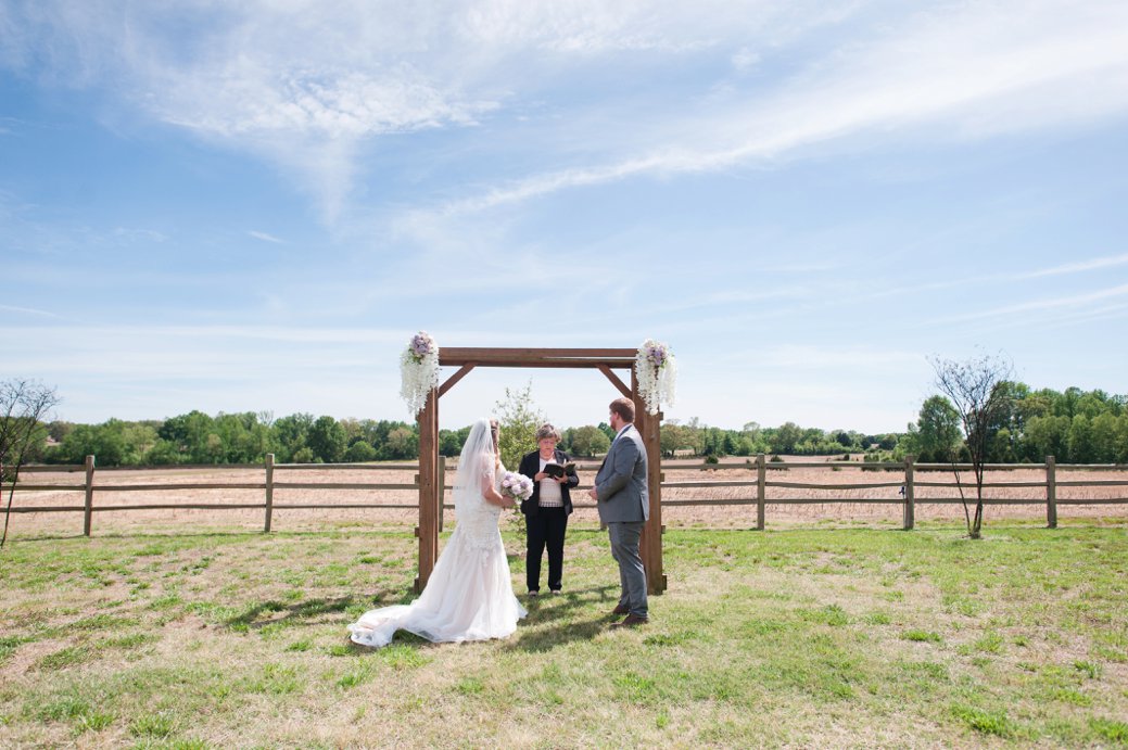 bride and groom getting married