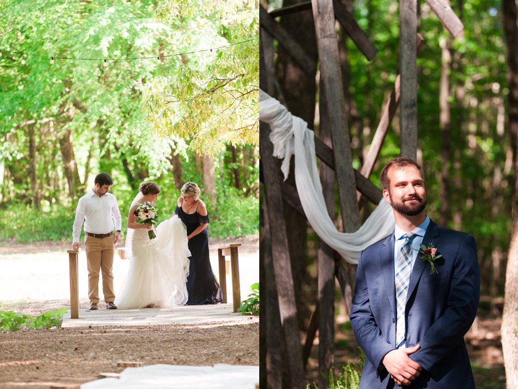 K & M Barn wedding ceremony