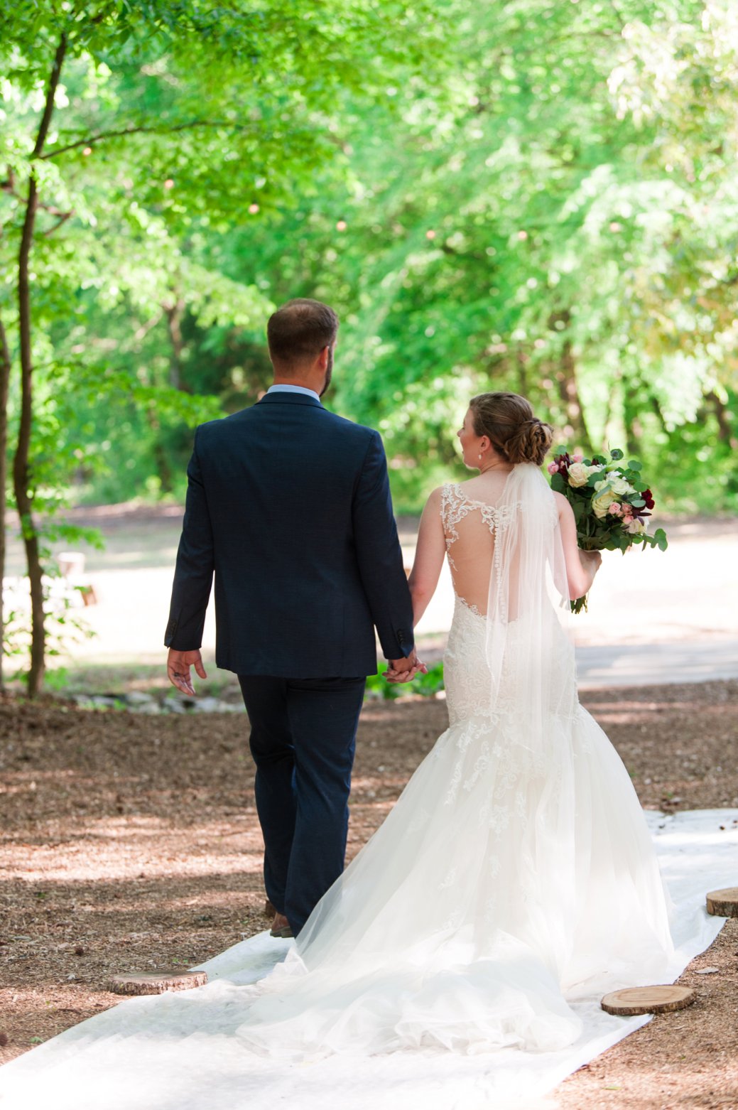 couple leaving ceremony