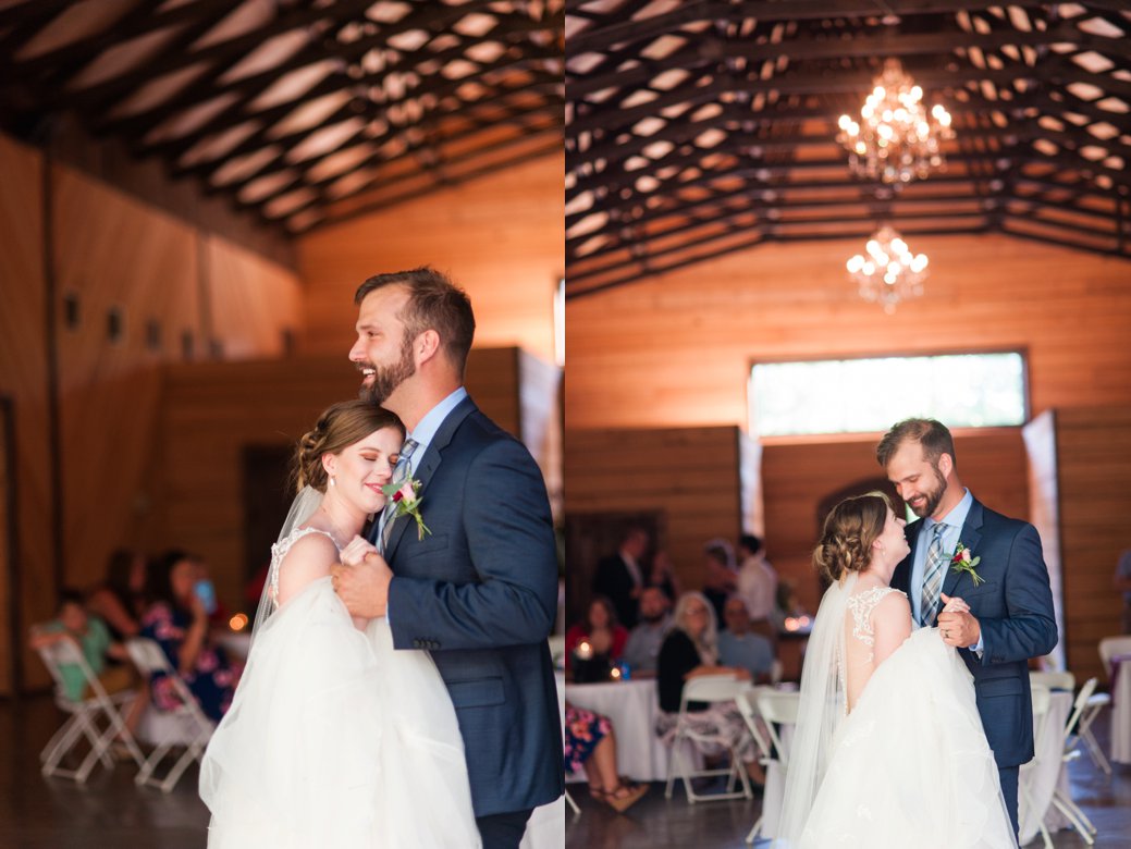 K & M Barn couple dancing