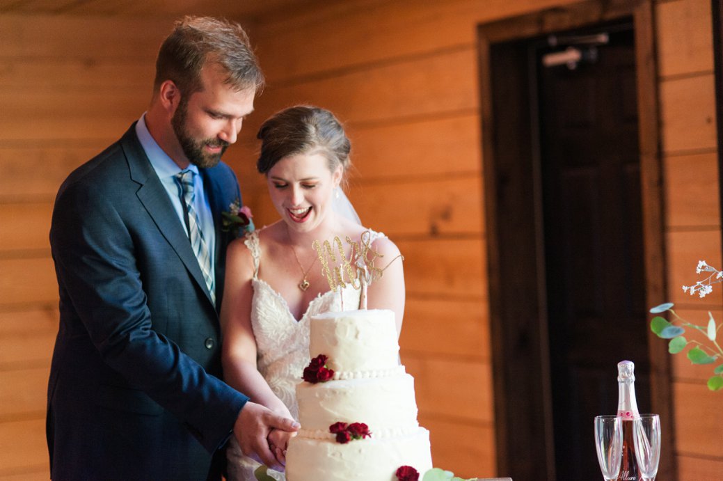 cutting cake