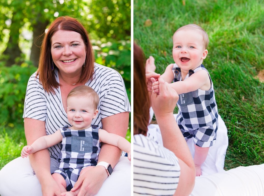 milestone session mom with baby