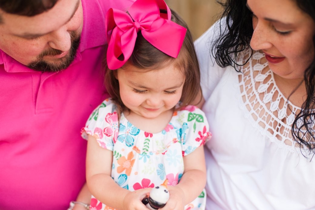 family with toy