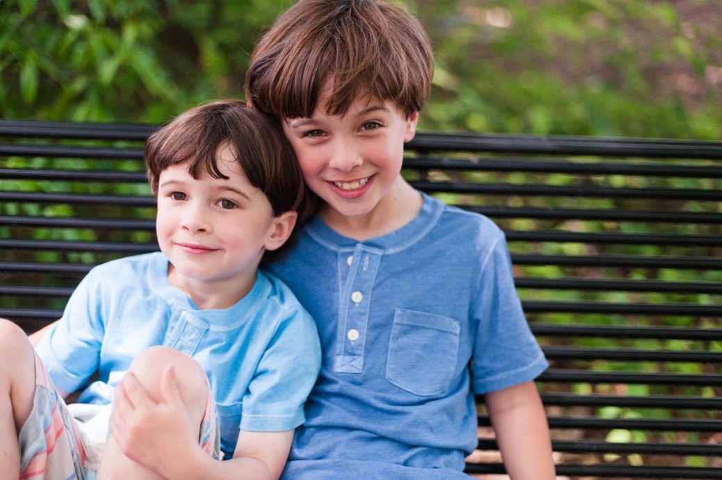 brothers on bench