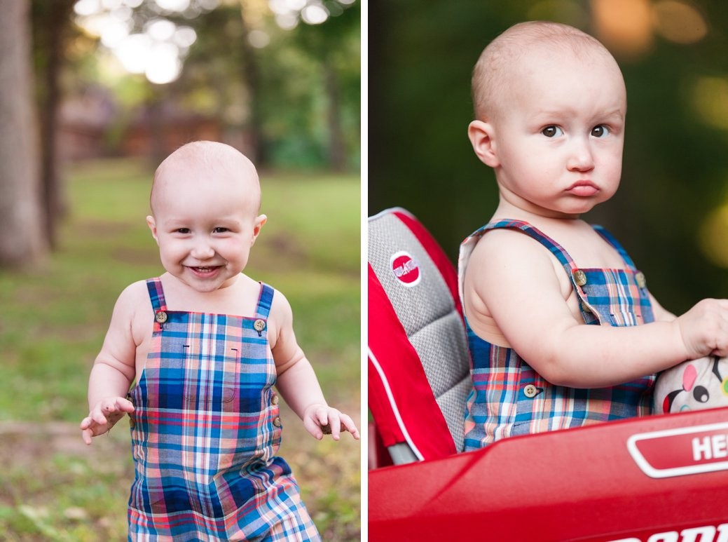 little boy laughing