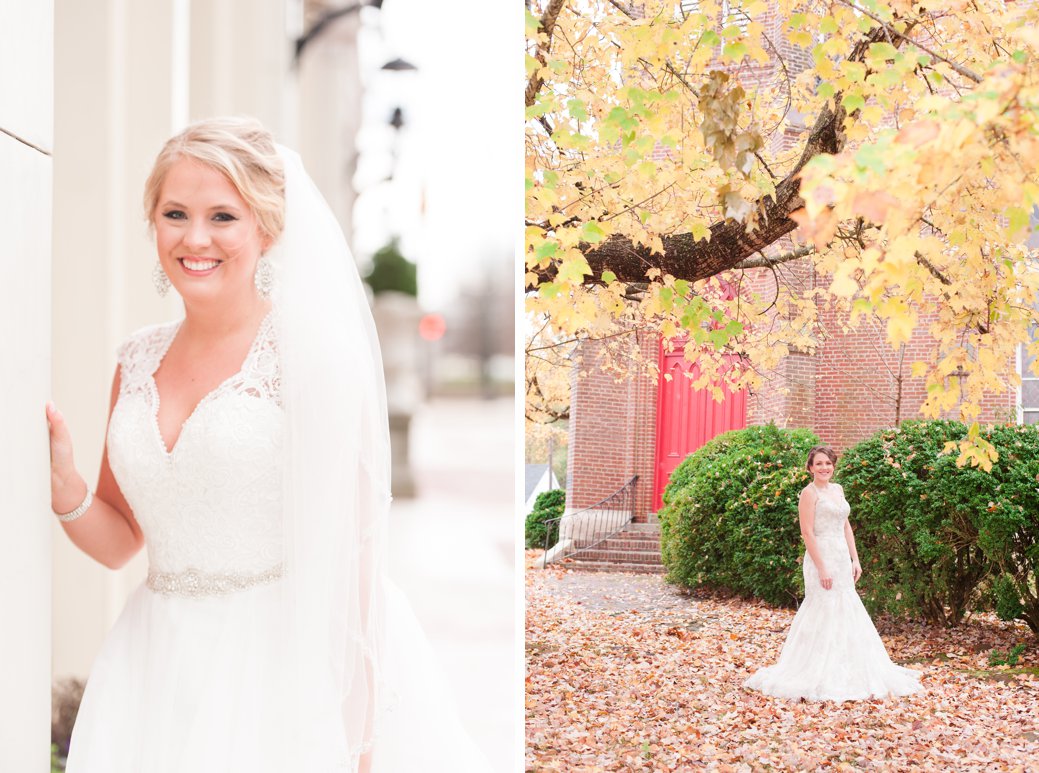 Brides outside