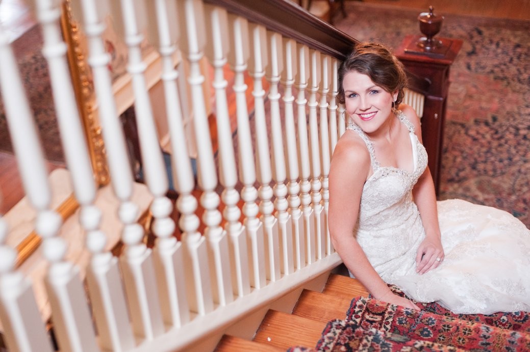 bride on stairs