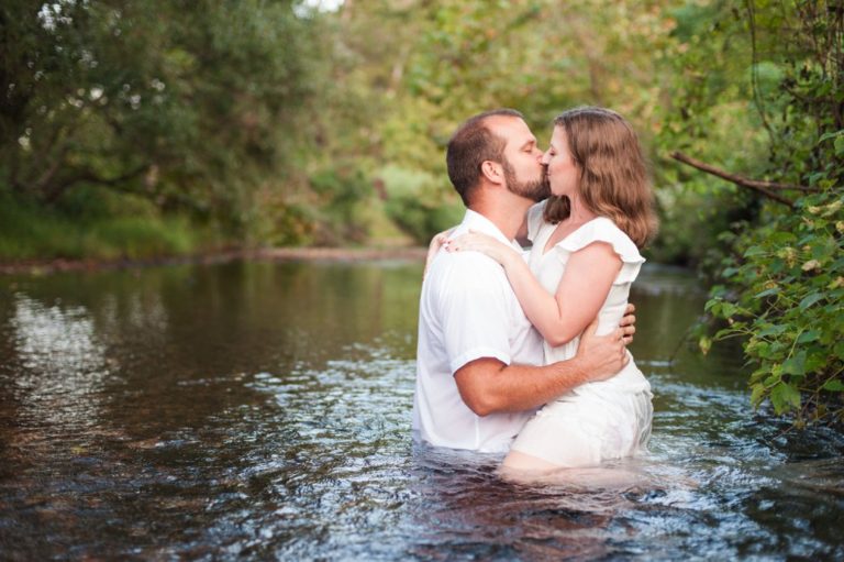 Amelia & Gordon in creek