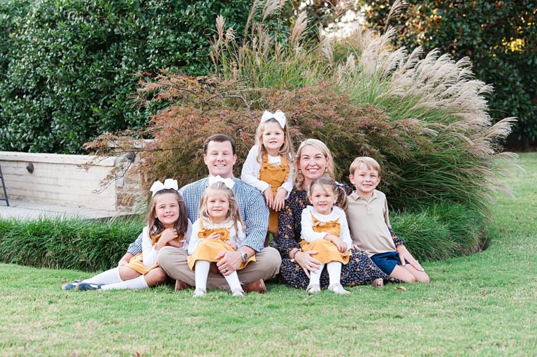 Marlar Family sitting in grass