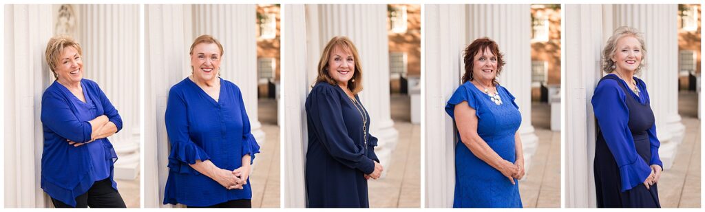 portraits of individual sisters by column